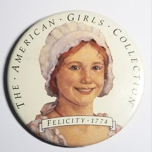 Vintage American Girl Felicity pin button badge brooch Pleasant Company